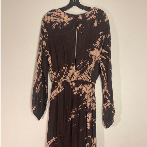 Elan Maxi Dress Shibori Dyed Beach Coverup Sheer ~ Lux Summer Days ~ Sz L - Picture 7 of 9